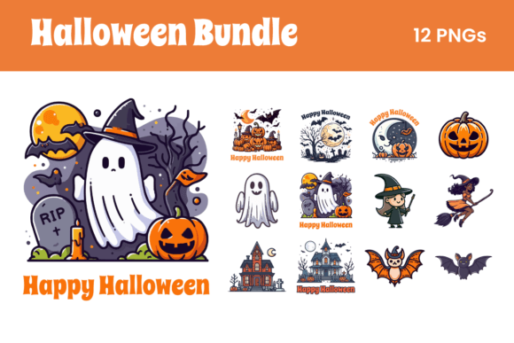 Download Halloween Illustration Bundle - Halloween illustration Collection