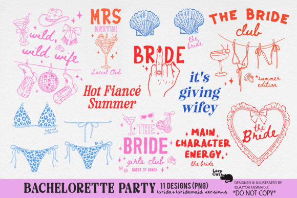 Download Bachelorette Party Bride Bach PNG Bundle - Party Collection