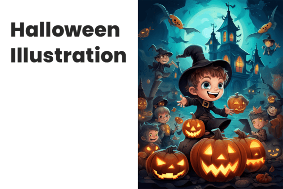 Download Halloween Illustration with Kids - Halloween illustration Collection