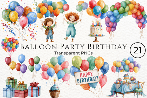 Download Balloon Party Birthday Clipart - Party Collection