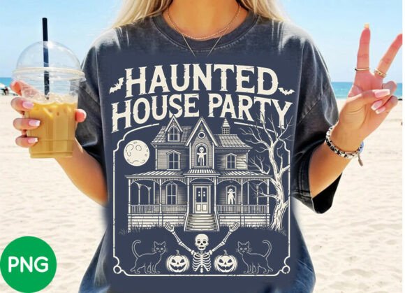 Download Haunted House Party Png, Halloween Shirt - Party Collection