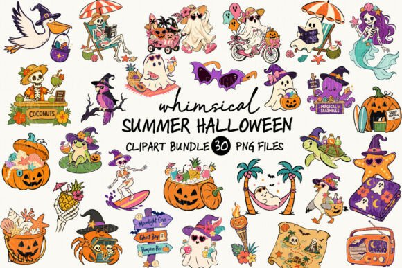Download Whimsical Summer Halloween Bundle PNG - Halloween bundle Collection