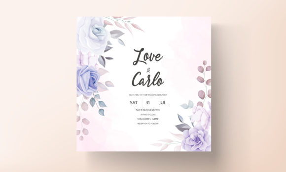 Download Purple Floral Wedding Invitation Design - Invitation Collection
