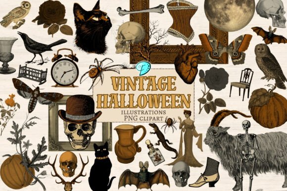 Download Vintage Halloween Illustrations Clipart - Halloween illustration Collection