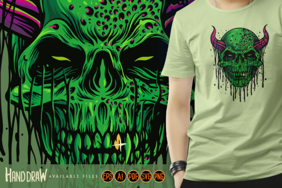 Download Zombie Evil Skull Halloween Illustration - Halloween illustration Collection