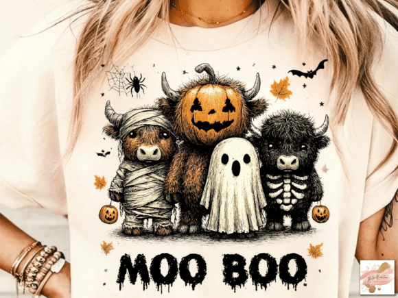 Download Spooky Halloween Highland Cow Png - Premium Resources