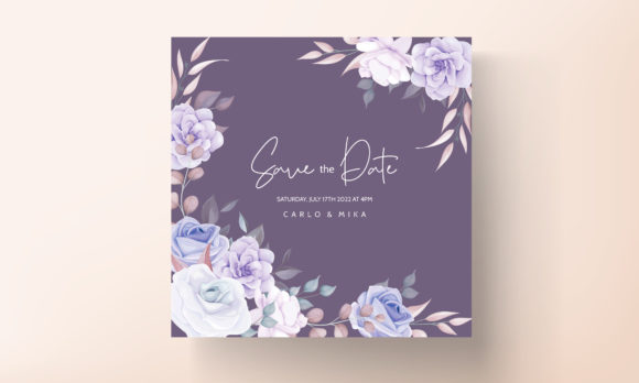 Download Purple Floral Wedding Invitation Design - Invitation Collection