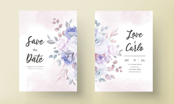 Download Purple Floral Wedding Invitation Design - Invitation Collection