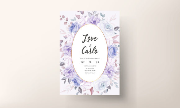 Download Purple Floral Wedding Invitation Design - Invitation Collection
