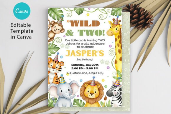 Download Safari Birthday Invitation Two Wild Boy - Invitation Collection