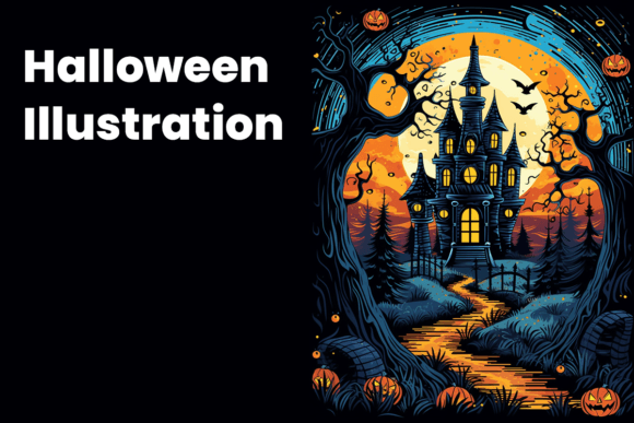 Download Spooky House | Halloween Illustration - Halloween illustration Collection