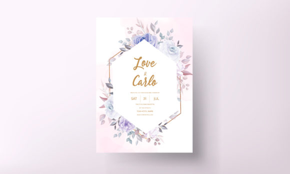 Download Purple Floral Wedding Invitation Design - Invitation Collection