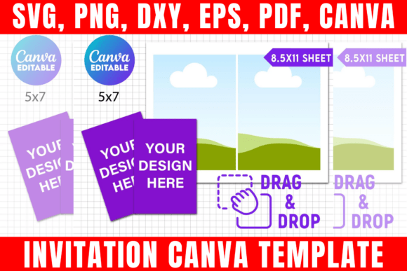 Download Invitation Canva Editable Template - Invitation Collection