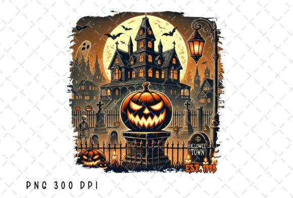 Download Halloween Town Est 1998 Pumpkins Ghost - Town Collection