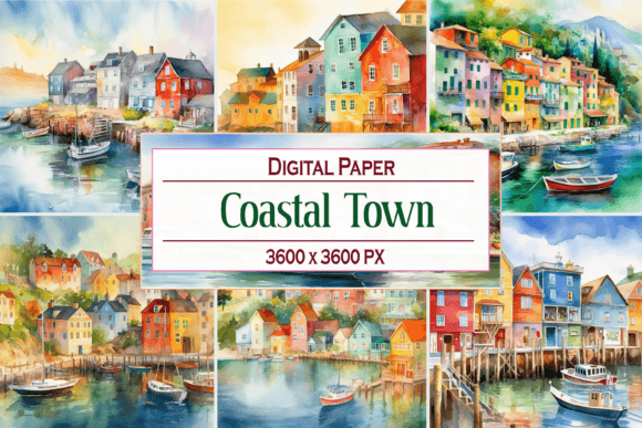 Download Vintage Coastal Town - Town Collection