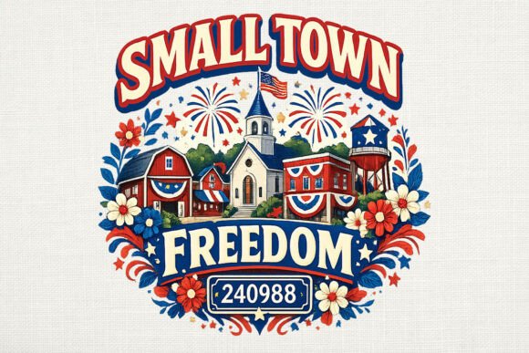 Download Small Town USA Freedom Patriotic PNG - Town Collection